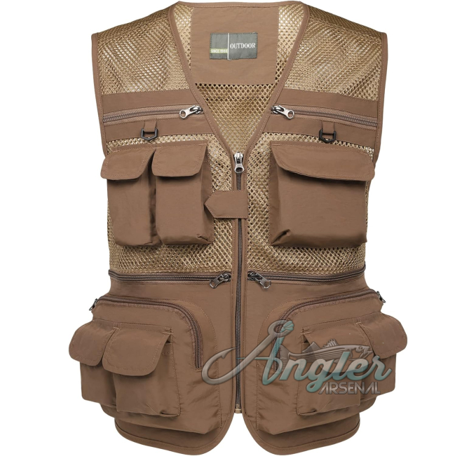 Flygo Summer Safari Vest for Fishing Travel Angler Arsenal
