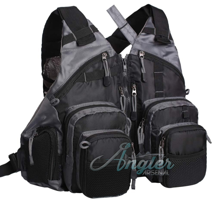 Waxaya Lightweight Fly Fishing Vest Multi Pocket Adjustable Angler Arsenal