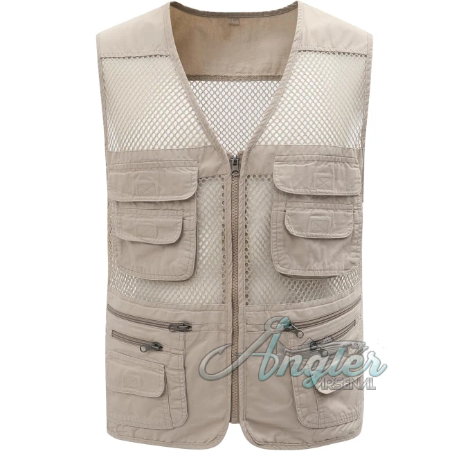 Gihuo Men's Utility Fishing Vest with Pockets for Summer Angler Arsenal