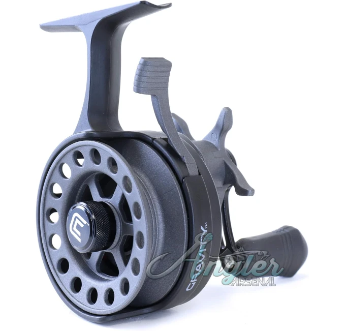 CLAM 14480 Gravity Reel Left Hand Retrieve Graphite Angler Arsenal