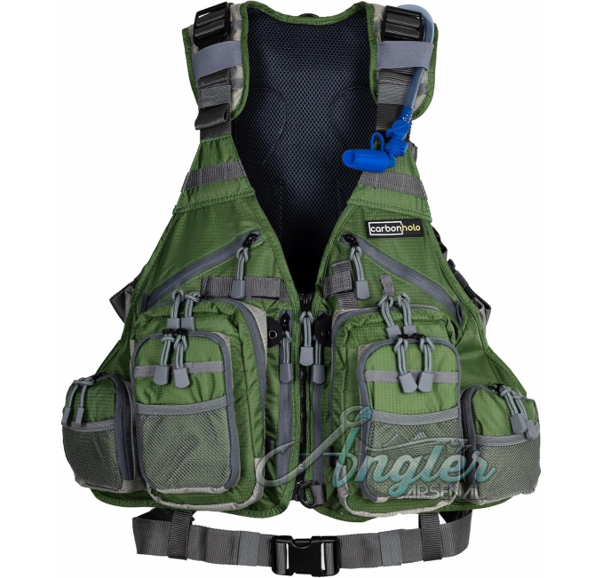 carbonholo Fly Fishing Vest Pack with Water Bladder Angler Arsenal